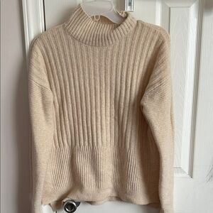 Cozy Cream Mock neck Sweater